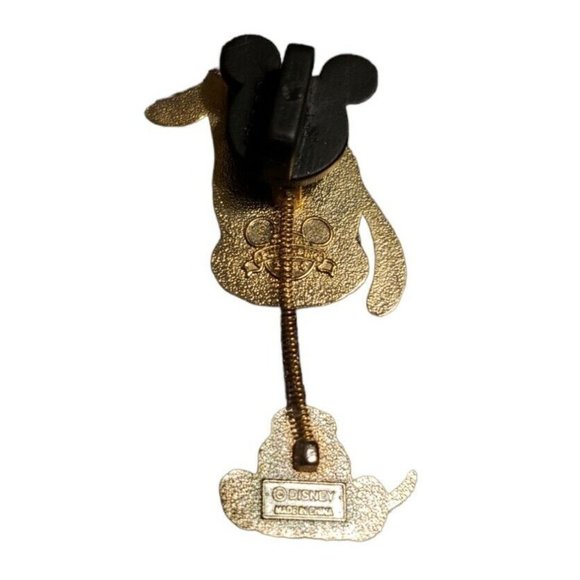 Disney WDW Pluto Bobblehead Pin 2005 Official Pin Trading Dog Cute One Ear Up - Picture 3 of 6